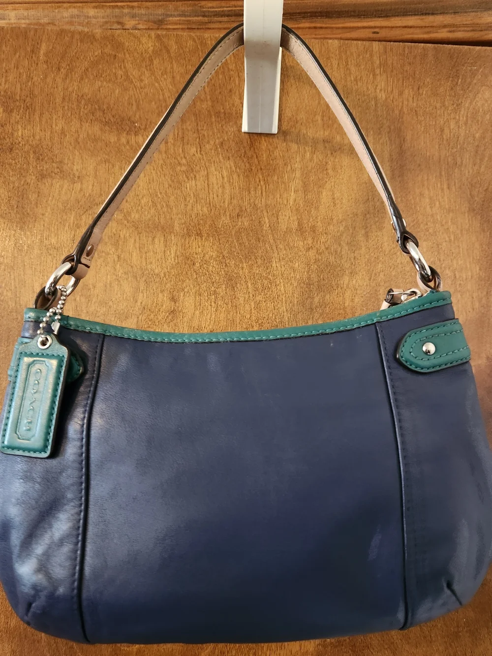 Coach Daisy Spectator Blue Teal Leather Crossbody Bag F23951